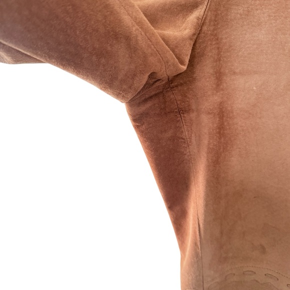 Danier Leather Suede Tan Brown Pants Size 8 Straight Leg Western - Picture 6 of 16